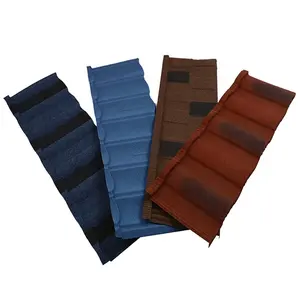 Factory Wholesale Roofing Shingles Lightweight Stone Coated Metal Roof Tile For Construction Material