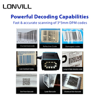 Lecteur de codes-barres longue portée LONVILL, lecteur de codes-barres à vendre, lecteur de codes-barres 1D 2D avec RS232 USB TTL