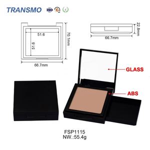 Boîtier compact pour poudre pressée, design tiroir, étiquette privée, carré, conteneur pour correcteur, boîtier compact pour poudre avec miroir - Product Image 2