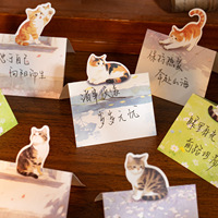 90 hojas por paquete, Serie Cat Chatter Among the Flowers, Cuaderno de Planificación con Ilustraciones Creativas y Lindas con Temática de Gatos