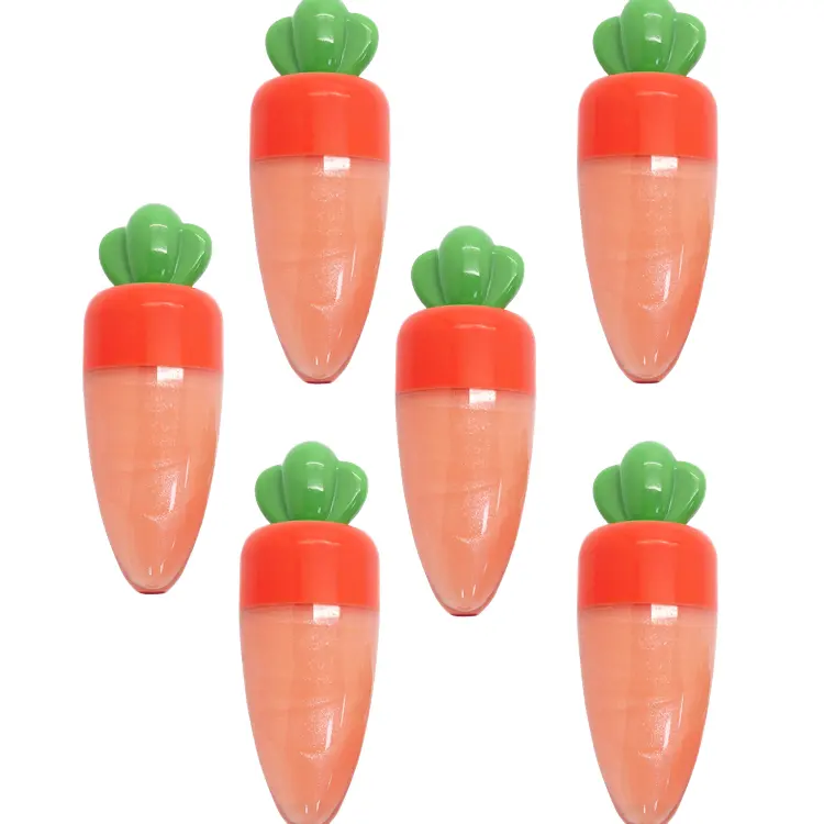 Мини-морковный оранжевый блеск для губ ABS Водонепроницаемая минеральная жидкость с уникальным цветом