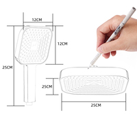 Ensemble de douche mural thermostatique moderne en acier inoxydable avec pommeau de douche pluie et mitigeur