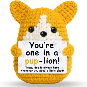 Peluche Corgi miniature faite à la main en crochet - Parfaite comme cadeau d'inspiration ou de soutien émotionnel - Product Image 4
