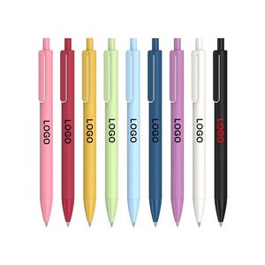 Fournitures de papeterie en gros, style INS simple, stylo gel personnalisé pour étudiants, logo personnalisé, stylo à bille 0,5 mm avec encre noire - Product Image 1