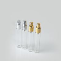 Flacon de parfum vide rechargeable de 10 ml avec pompe en aluminium doré/argenté, flacon pulvérisateur cosmétique en verre pour voyage