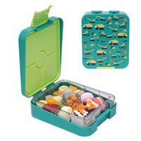 Mini boîte à lunch en plastique à 3 compartiments, compatible micro-ondes et lave-vaisselle, pour enfants, école, bureau