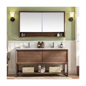 YALIG Custom Organizer Vanities Makeup Gold Bathroom Double Sink Bathroom Vanity Bathroom Vanity - Product Image 1