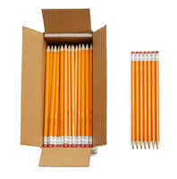 Crayons d'écriture universels HB en orange uni sans gomme pour les étudiants, les tests et le dessin de graphiques