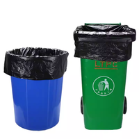Sacs poubelle biodégradables en HDPE à soufflets latéraux, extra grands, noirs, 95 gallons, 1,5 mil, pour usage commercial