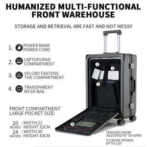 레저 및 비즈니스 기내 휴대용 노트북 운반을 위한 바퀴가 달린 맞춤형 하드 엣지 회전 소형 여행 가방 - Product Image 5