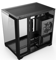 ATX Gaming PC Case Cube Desktop Computer Double Tempered Glass Panel Cabinet Pc case with ARGB Mid Tower Supports 7 Fan Coolers