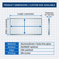 Panneaux en verre trempé solide personnalisés en gros, écologiques, avec impression frontale, verre de protection anti-reflet AG pour instruments médicaux