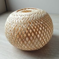 Abat-jour en bambou tissé à la main - Couverture de lampe suspendue en rotin naturel, abat-jour de plafond bohème pour restaurant, maison, mariage