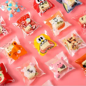 Snow Cream Jujube Nougat Bag Self-sealing Self-adhesive Bag Cute Snack Candy Cookie Packing Bag