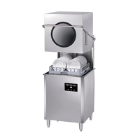 Lave-vaisselle professionnel pour hôtel et restaurant, autonome, en acier inoxydable, entièrement automatique, type hotte, équipement de cuisine