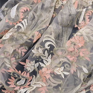 Tissu brodé en maille de luxe soluble dans l'eau élégant pour robes de mariée et décoration intérieure - Product Image 4