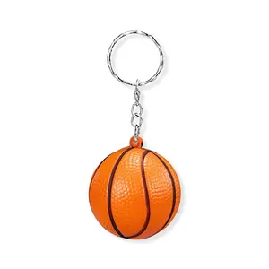 Personalizzare la nuova sfera antistress dal Design del nuovo Design con portachiavi in schiuma di pallacanestro