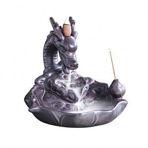 High Quality Ceramic Chinese Dragon <b>Backflow</b> <b>Incense</b> <b>Burner</b> Modern Art Antique Design Home Office Desk Decor Diffuser - Product Image 1