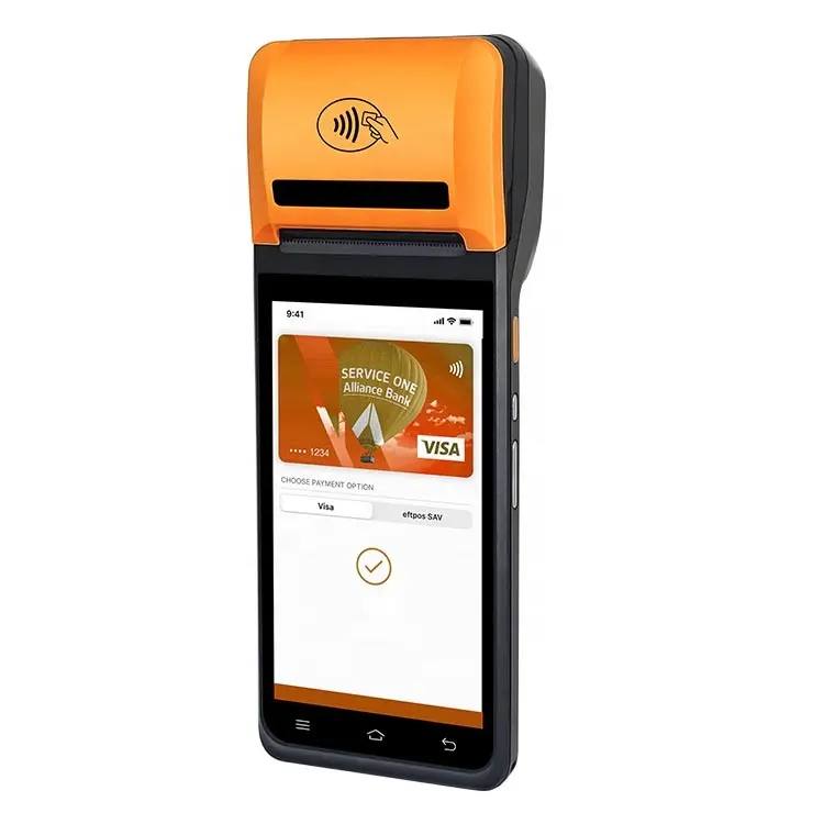 โรงงาน Pos SDK รองรับเครื่องอ่านบัตรเติมเงินสมาร์ท Android Pos Terminal สําหรับขายส่งเครื่องพิมพ์ Pos ขนาด 58 มม. เครื่องไร้สาย NFC