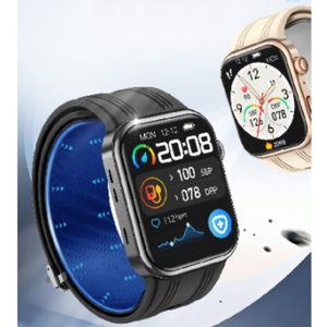 สมาร์ทวอทช์ทรงสี่เหลี่ยม AMOLED ขนาด 1.95 นิ้ว รุ่น 2026 K2 พร้อมปั๊มลม ระบบสั่งงานด้วยเสียง AI รองรับมาตรฐาน IP67 ตรวจวัดค่า <span class=keywords><strong>ECG</strong></span> ความอิ่มตัวของออกซิเจนในเลือด และความดันโลหิต - Product Image 6
