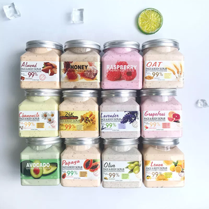 100% Pure Vegan Limpieza profunda Ablandar las cutículas Eliminar la piel muerta Venta al por mayor Sal Marina Blanqueamiento <span class=keywords><strong>Exfoliante</strong></span> corporal - Product Image 1