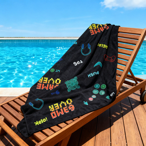Telo Mare Estivo Moderno in Microfibra Riciclata, Personalizzabile con Logo, Asciugatura Rapida e Altamente Assorbente, con Design Stampato per Spiaggia e Sabbia - Offerta Speciale - Product Image 1