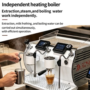 Máquina de Espresso Profesional Comercial Semiautomática con Doble Caldera para Cafetería, Tienda de Té con Leche, Hotel Bs-hf - Product Image 3