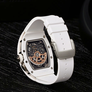 Ladies' Ceramic Automatic Mechanical <b>Watch</b> with Moissanite Dial and Luminous Hands - Product Image 6