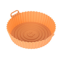 Smile Face Doublure de friteuse à air en silicone Plateau de cuisson Pot en silicone Doublures de panier de friteuse Pot réutilisable Plateau de cuisson Four