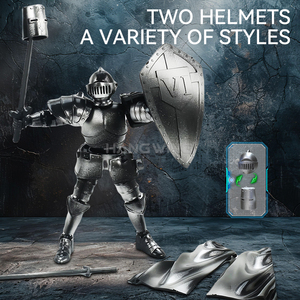 Mô hình đồ chơi lắp ráp tự chế mô hình hiệp sĩ xương sống thời trung cổ 2 trong 1, khớp nối đa dạng, trang trí bàn làm việc, đồ chơi treo trang trí - Product Image 5