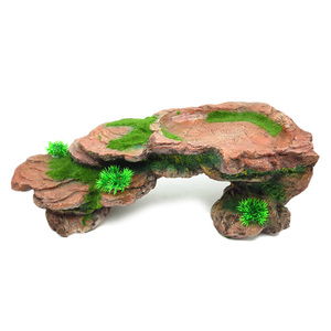 Grande rettile Rock Hide Cave decorazione dell'acquario per rettile Turtle Basking Platform grande acquario trasparente per acquario - Product Image 4