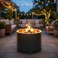 Foyer extérieur sans fumée en acier inoxydable avec barbecue pour patio et jardin