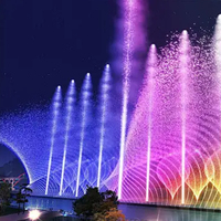 Fuente de Niebla Programable de Alta Potencia con Efecto Dinámico de Rociado de Niebla y Luz para la Vista Nocturna de Plazas Urbanas