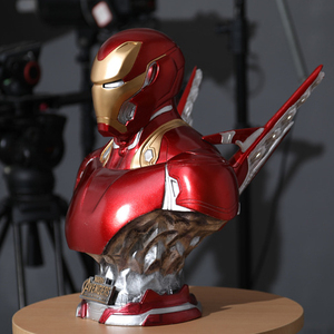 Decorazione della casa resina personalizzata Action Movie Collection statua scultura statua a grandezza naturale resina Iron Man busto figure - Product Image 2