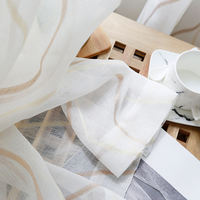 Innermor personnalisé 3D blanc Voile voilages café ondulé conception pour salon chambre salle à manger