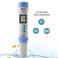 Nouveau compteur de qualité de l'eau COM100 EC/TDS/TEMP moniteur de piscine d'aquarium de haute précision détecteur de conductivité stylo testeur de pureté