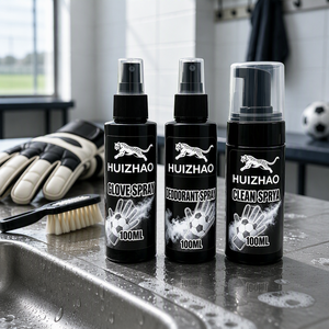 Kit d'entretien personnalisé pour gants de gardien de but : Spray adhérent pour gants de gardien, Spray désodorisant, Nettoyant mousse pour gants de gardien en latex - Product Image 2