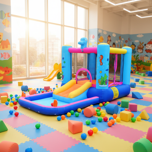 Château gonflable portable en nylon Golden Art pour enfants, idéal pour les garderies - Product Image 5
