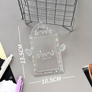 Protector de Tarjetas Kpop Transparente de PVC de 3 Pulgadas con Diseño de Ángel Minimalista para Jardín, Soporte para Photocards, Colgante Kawaii para Bolsos, para Fans del Kpop, Venta al por Mayor - Product Image 6