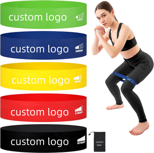 Bandas de resistencia para gimnasio portátiles con logotipo privado personalizado, juegos de bucles, bandas de ejercicio cortas de látex ecológicas, círculo para entrenamiento - Product Image 5