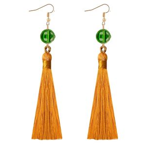 Nuovi Orecchini Anime <span class=keywords><strong>Akatsuki</strong></span> No Yona, Principessa Yona dell'Alba, Haku con Perline Verdi e Nappine, Clip per Orecchie, Accessori Cosplay per Donne - Product Image 3