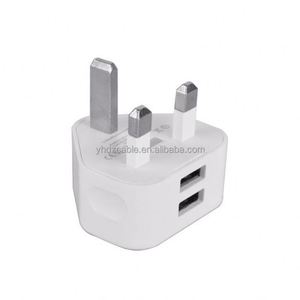 Cargador USB de 2 Puertos 2.1A, Adaptador de Viaje Universal de 10W para iPhone, Cargador de Pared para EE. UU., UE y Reino Unido para Teléfonos Móviles, Venta al Por Mayor de Fábrica - Product Image 1
