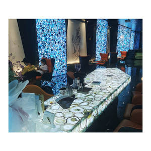 כחול חצי יקר אבן שקופים מרוכבים שקופים אבן אגט שקוף - Product Image 4