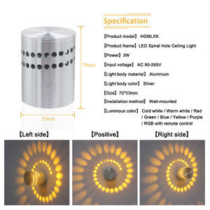 Modern 3W LED <b>Light</b> Indoor & Porch Lighting Aluminum Design Project Installation Services - Product Image 4