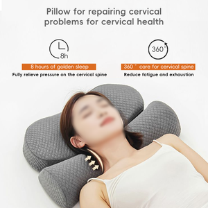 YUE RISE Ensemble de 2 oreillers ergonomiques orthopédiques en mousse à mémoire de forme pour un soutien 360° – Remises groupées °   Support de nuque et alignement de la courbe - Product Image 4