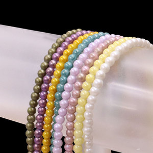 Cuentas de Vidrio Brillantes de 3mm~12mm, Redondas, con Brillo Metálico, para Manualidades, Fabricación de Collares y Pendientes, Suministro Directo de Fábrica - Product Image 4