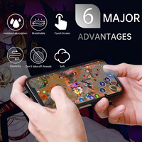 Embouts de doigts en fibre d'argent anti-sueur pour écran tactile embouts de doigts autocollants de jeu pour téléphone Gamer Gamerock accessoires