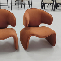 Fauteuil en velours au design moderne, chaise de salon créative pour hôtel, villa, salon, fabrication en usine