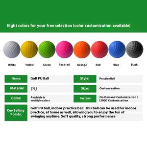 Balle de golf personnalisée de 42 mm en PU souple de qualité supérieure pour entraînement en intérieur, durable, avec logo imprimé par UV - Product Image 2
