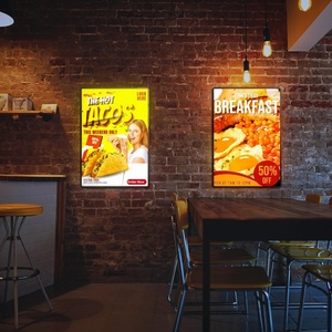 Wall <b>Mounted</b> Magnetic Aluminum Rectangular Movie Poster <b>Frame</b> Backlit Acrylic LED Light Box Sign Model CH-A for Advertising - Product Image 4